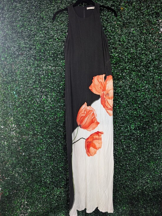 Alice + Olivia Dresses & Skirts - Alice + Olivia Black and Orange Floral Maxi Dress